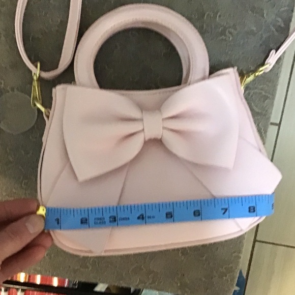 Elegant Pink Bow Convertible Handbag Crossbody - Picture 4 of 8